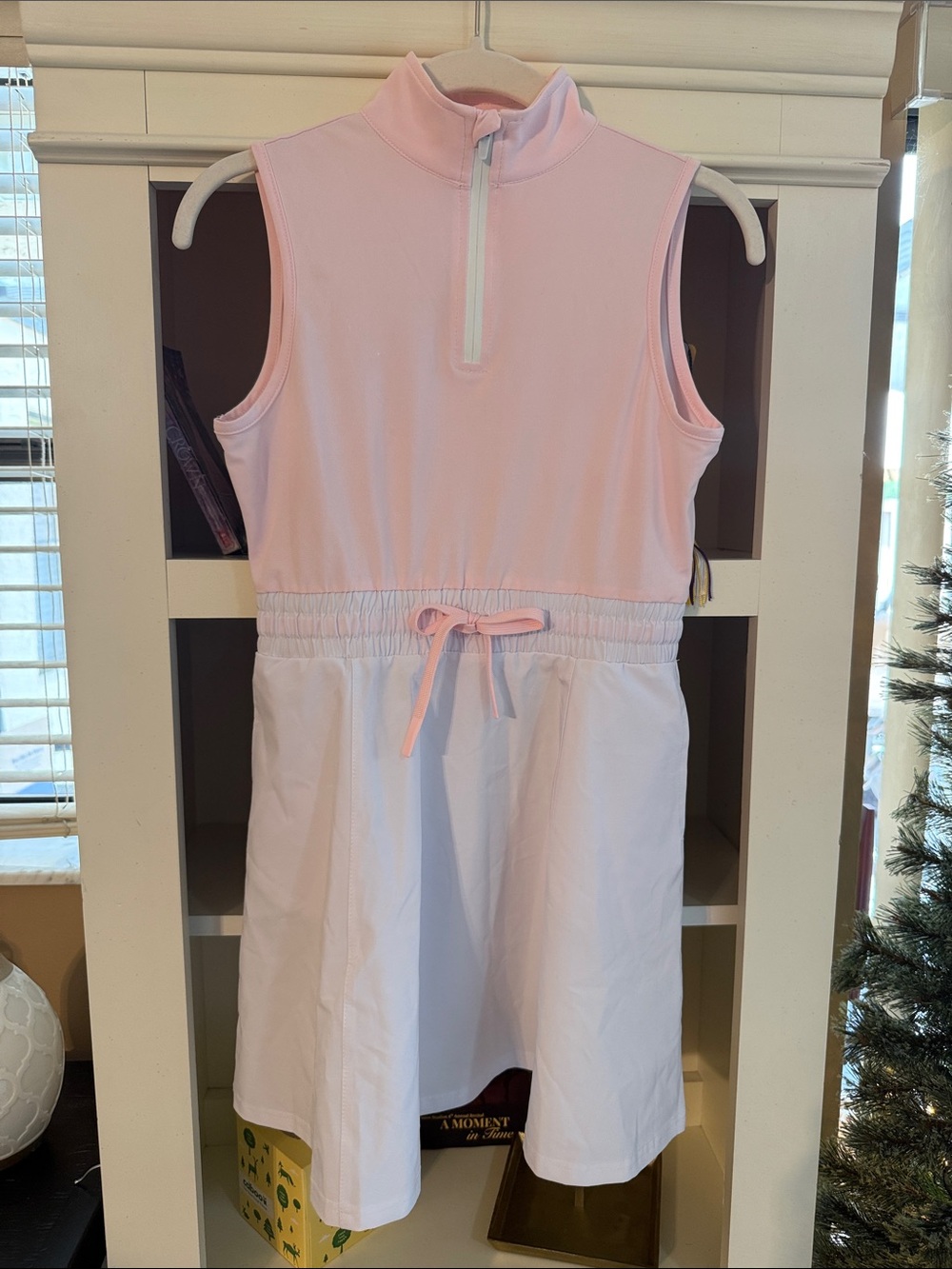 Garb UPF 50+ Sleeveless Pink Drawstring Waist Golf Dress